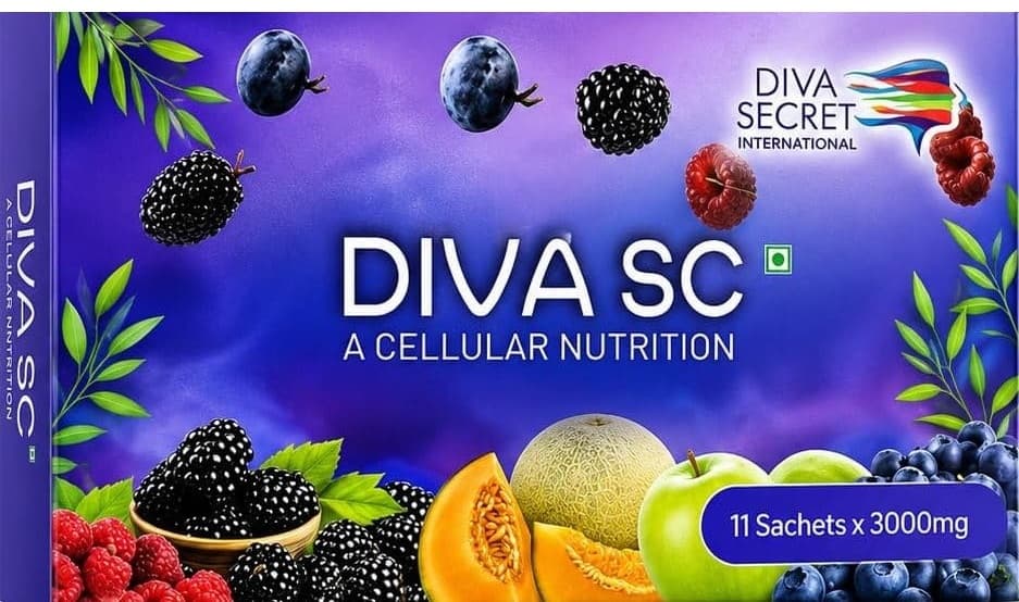 DIVA SC Cellular Nutrition Supplement Sachets 11x3000mg – Daily Cellular Support for Immunity, Energy & Healthy Skin | Premium Quality, Easy Mix