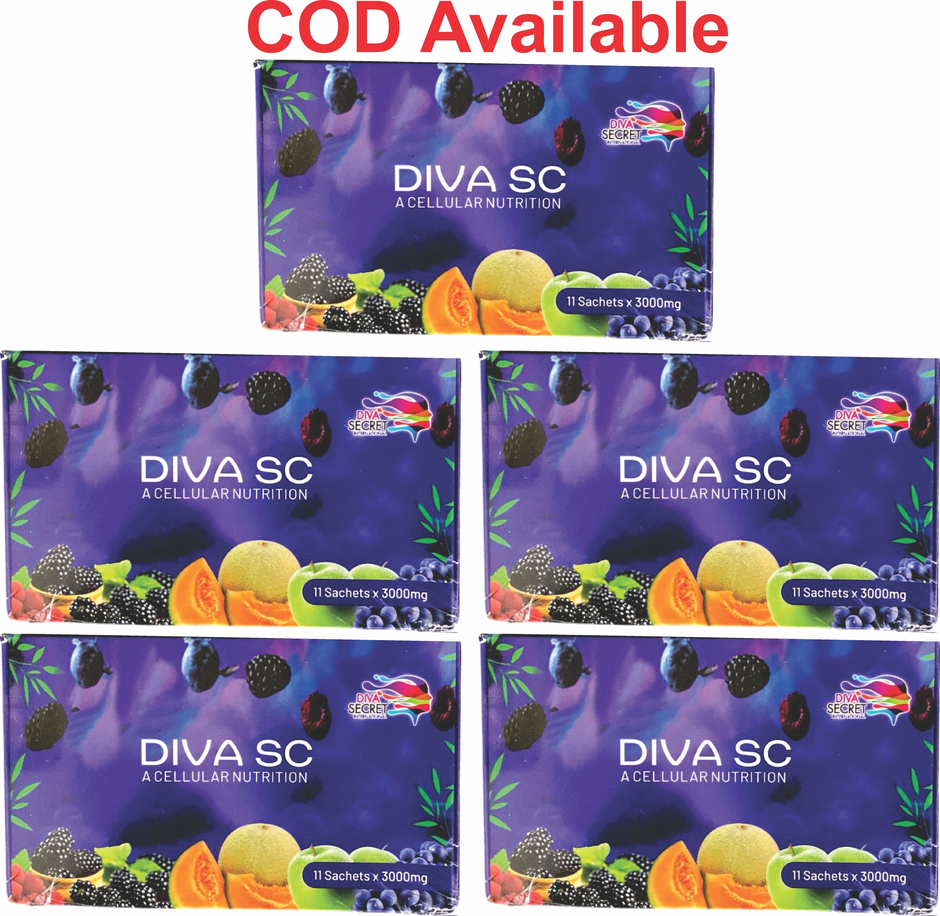 Diva Secret Stem cell pack of 5 contains Sachets 55 Each 3000 mg
